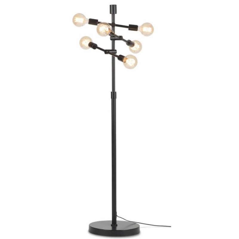 FLOOR LAMP BLACK IRON 6 BULBS - FLOOR LAMPS